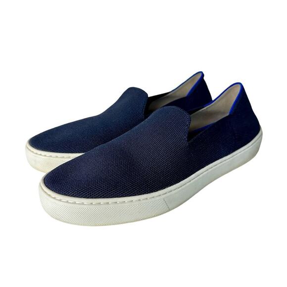 Rothy's Navy Blue The Original Sneakers Slip On Knit Neutral Preppy Casual 8 - Picture 1 of 14